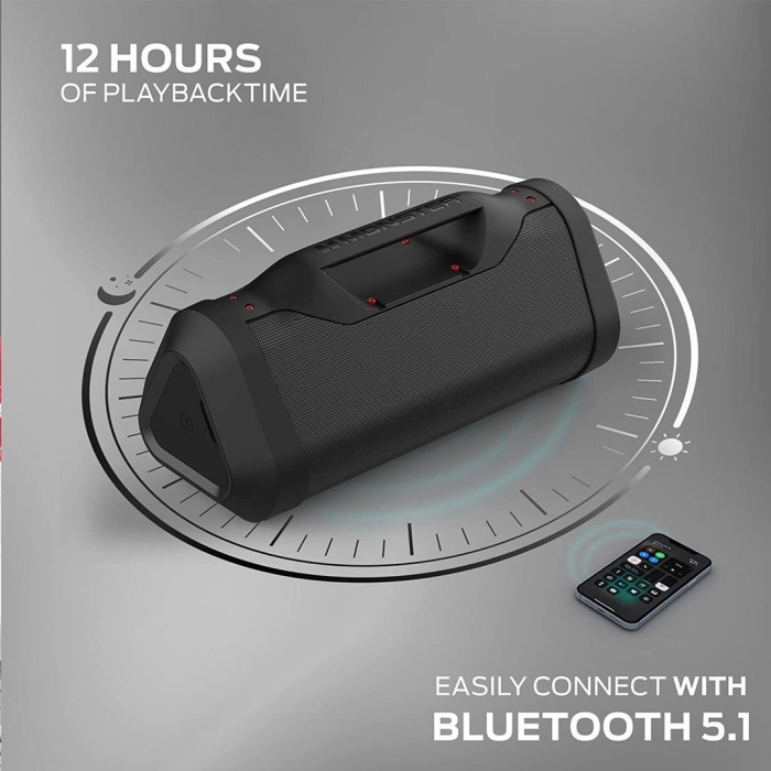 Monster Audio 05 0003 Blaster 3.0 Bluetooth Hoparlör (Siyah) | (120W) Güçlü Ses, IPX5 Şarj, Su Geçirmez Dış Mekan Tasarımı